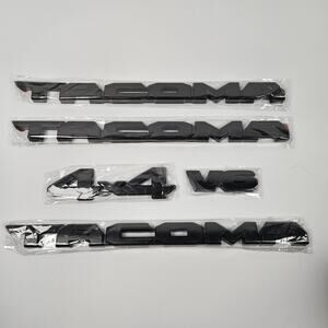 2016-2023 Toyota Tacoma Matte Black Emblem Overlay Kit, 5 pieces